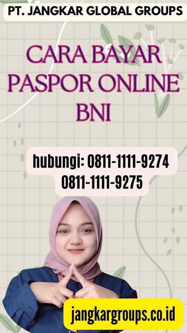 Cara Bayar Paspor Online BNI