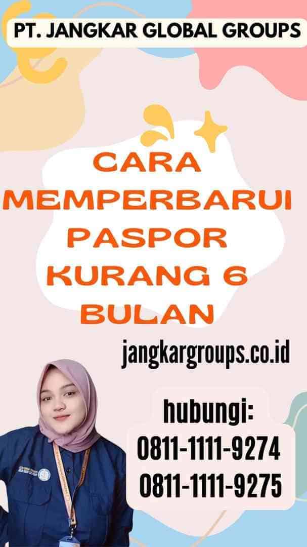 Cara Memperbarui Paspor Kurang 6 Bulan