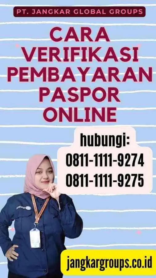 Cara Verifikasi Pembayaran Paspor Online