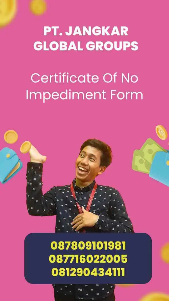 Certificate Of No Impediment Form