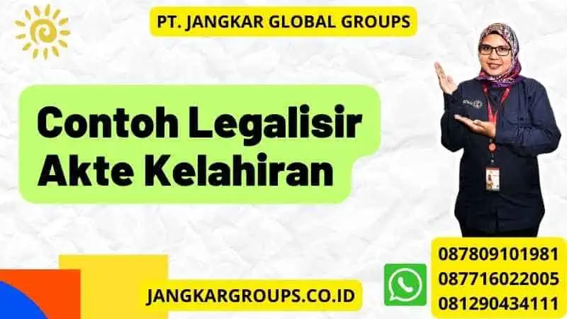 Contoh Legalisir Akte Kelahiran