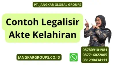 Contoh Legalisir Akte Kelahiran