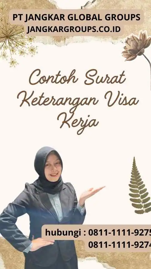 Contoh Surat Keterangan Visa Kerja