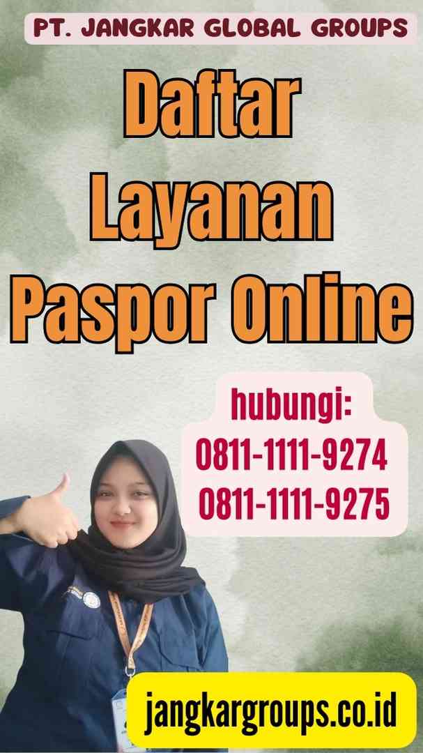 Daftar Layanan Paspor Online