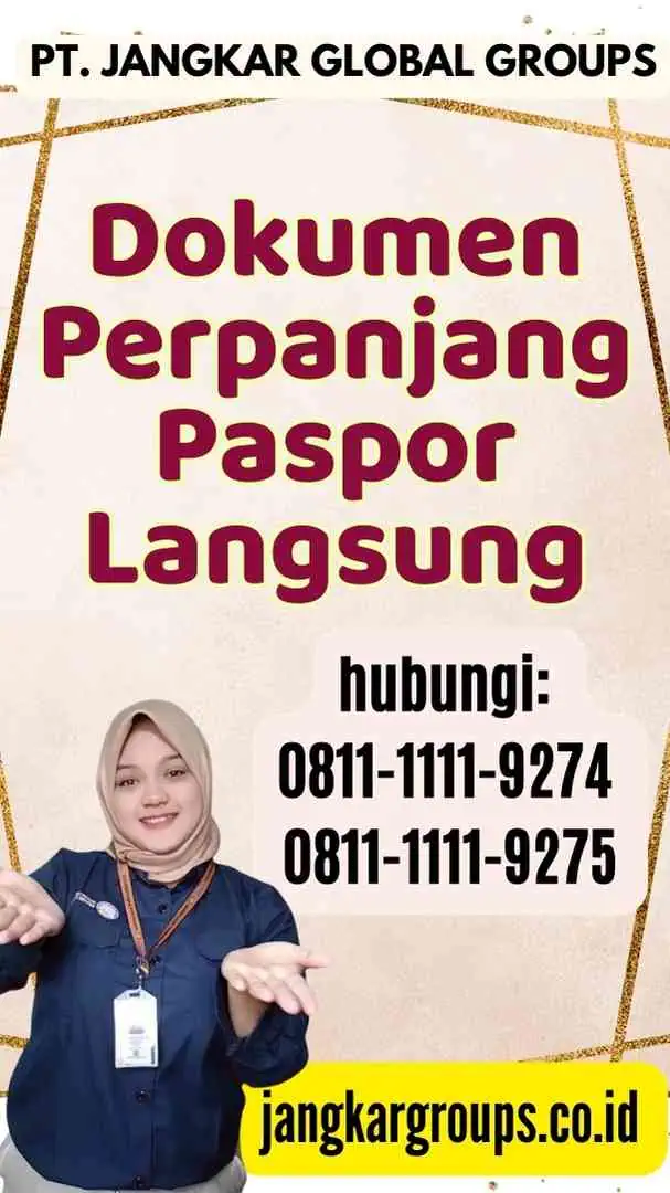 Dokumen Perpanjang Paspor Langsung