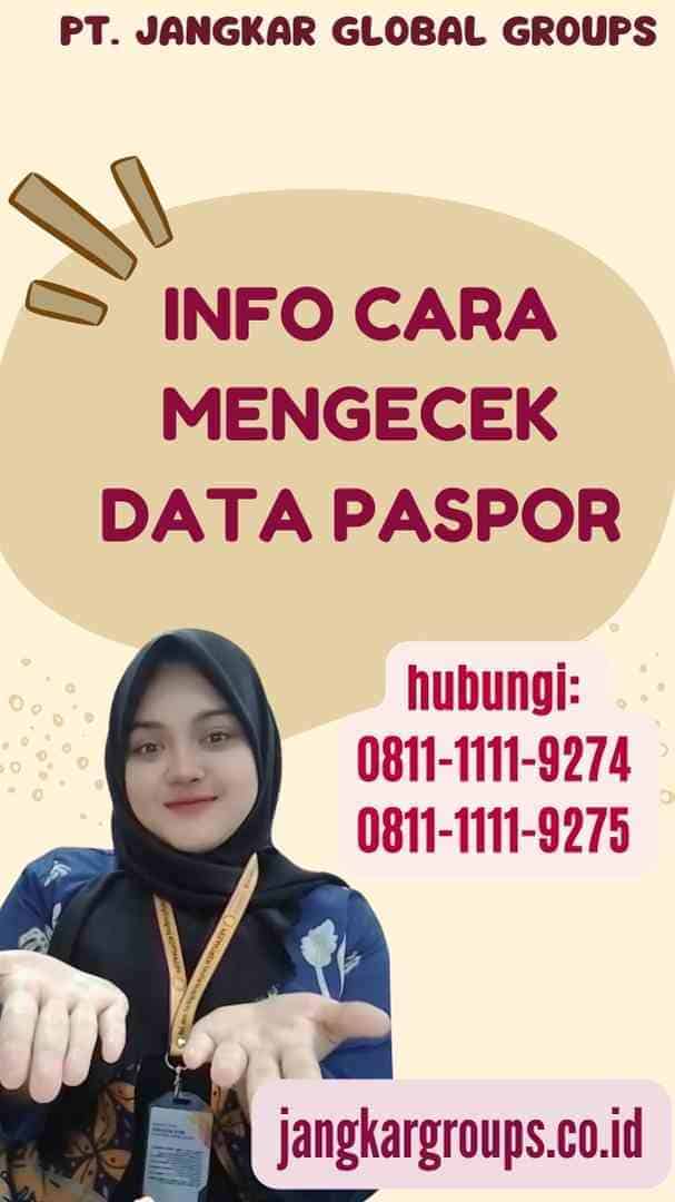 Info Cara Mengecek Data Paspor