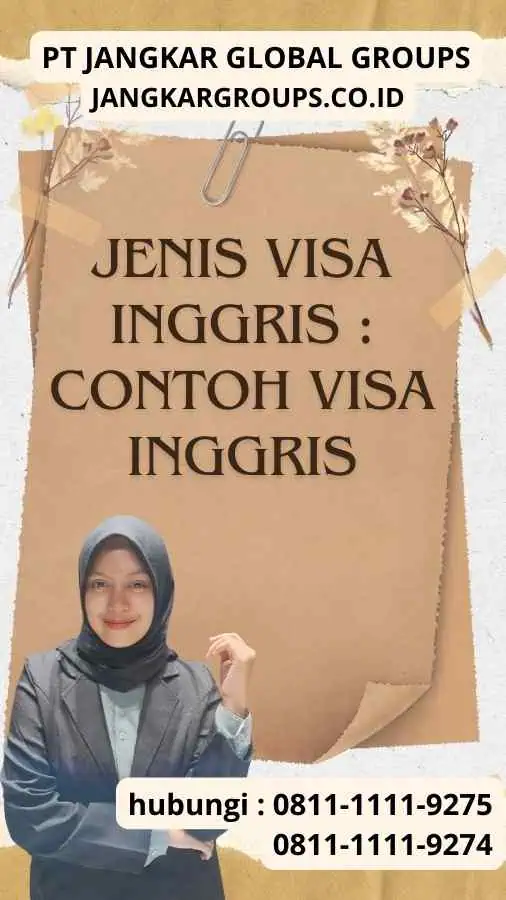 Jenis Visa Inggris : Contoh Visa Inggris