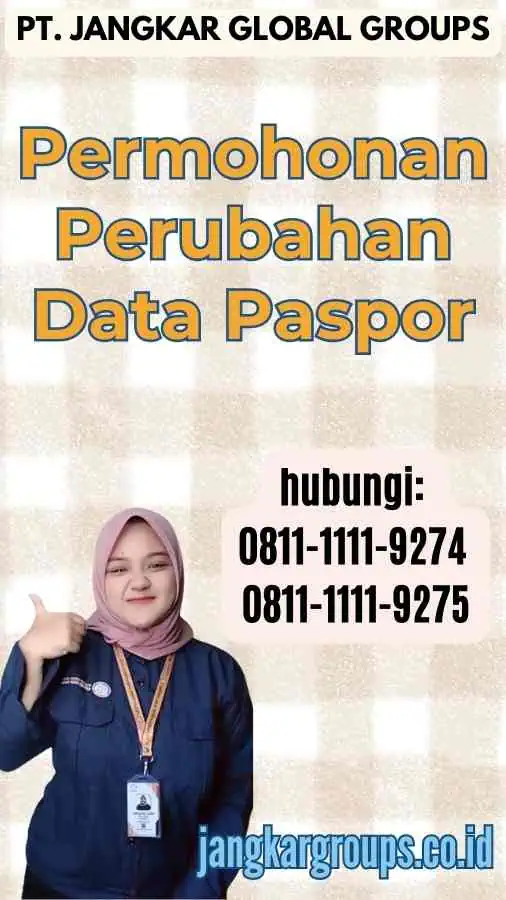 Permohonan Perubahan Data Paspor