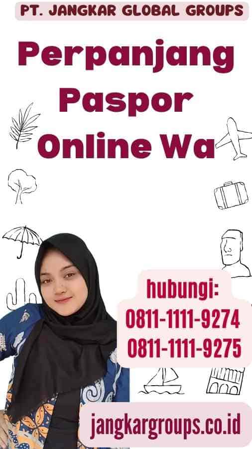 Perpanjang Paspor Online Wa