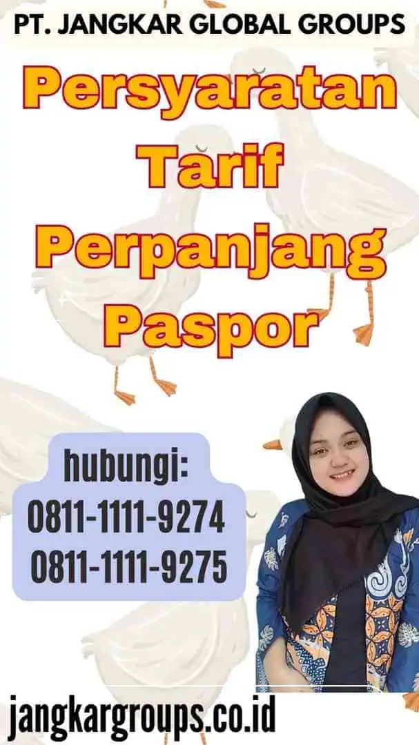 Persyaratan Tarif Perpanjang Paspor