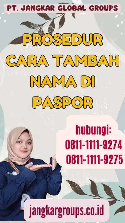 Prosedur Cara Tambah Nama Di Paspor