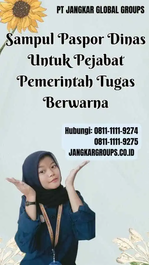 Sampul Paspor Dinas Untuk Pejabat Pemerintah Tugas Berwarna