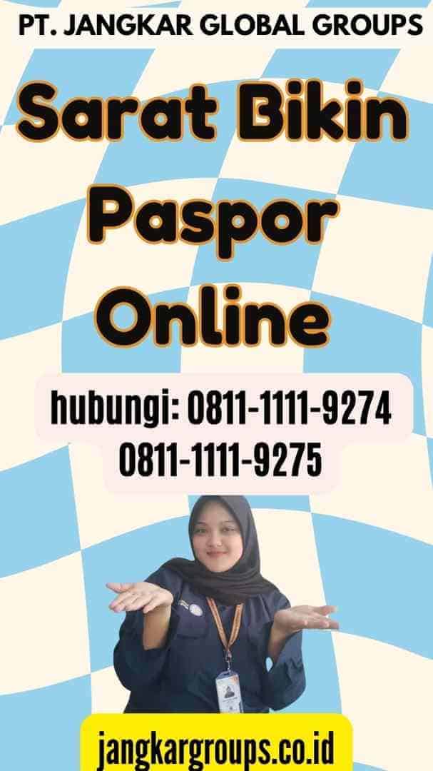 Sarat Bikin Paspor Online