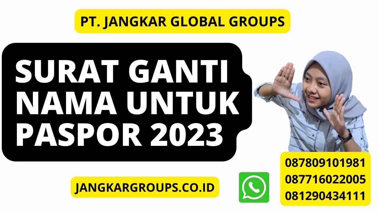 Surat Ganti Nama Untuk Paspor 2023