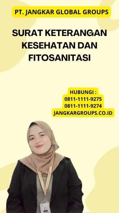 Surat Keterangan Kesehatan dan Fitosanitasi