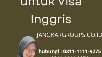 persyaratan untuk visa Inggris