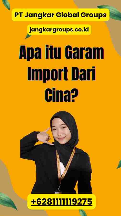 Apa itu Garam Import Dari Cina?