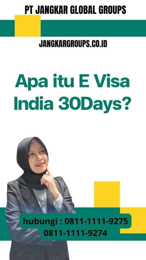 Apa itu E Visa India 30Days?