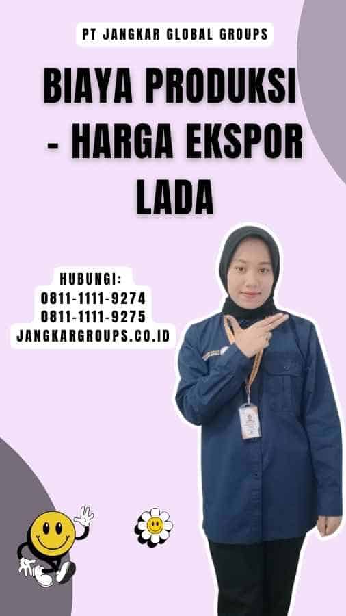 Biaya Produksi - Harga Ekspor Lada