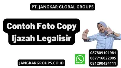 Contoh Foto Copy Ijazah Legalisir