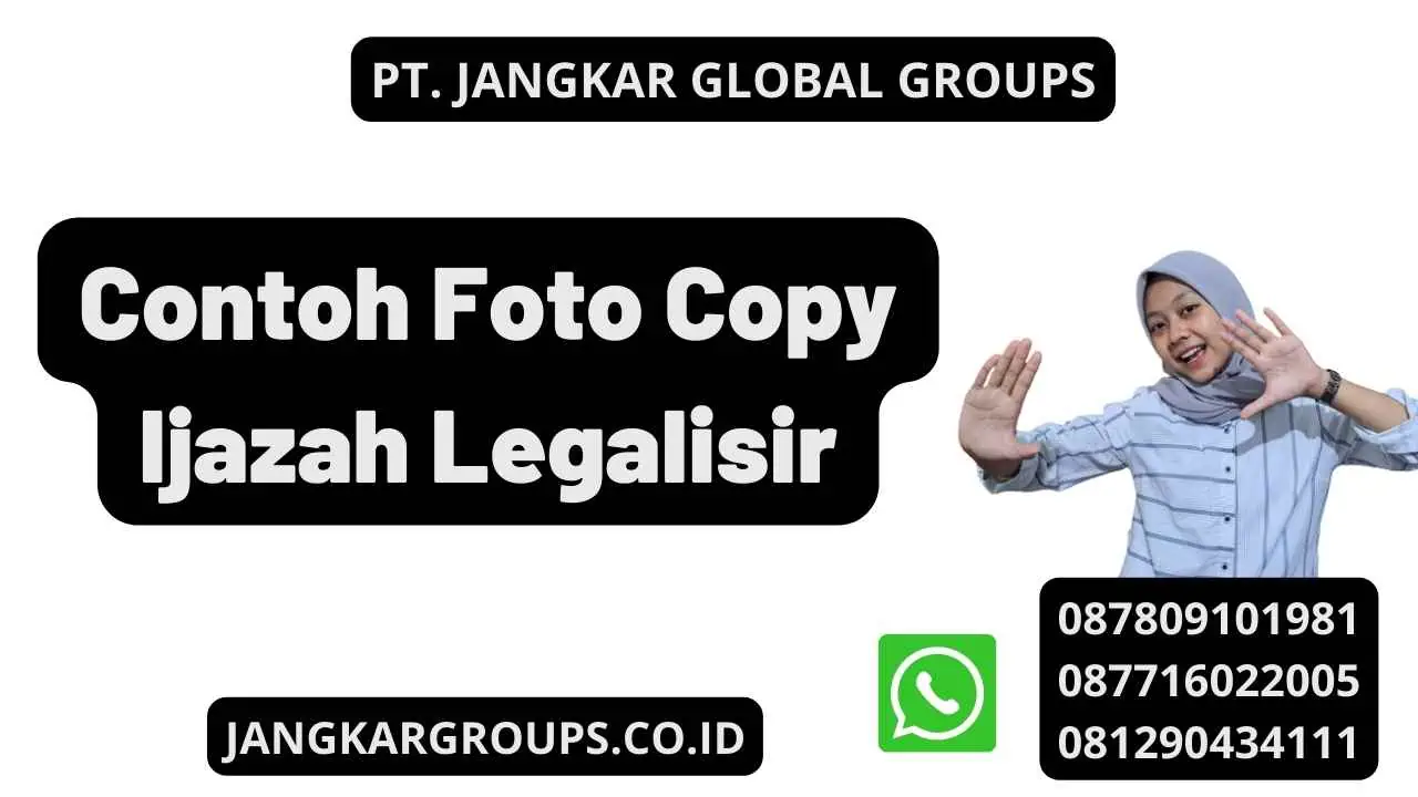 Contoh Foto Copy Ijazah Legalisir