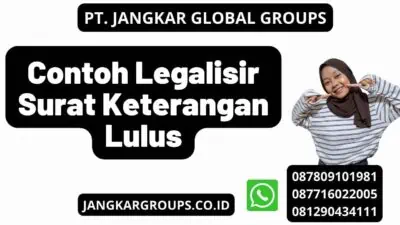 Contoh Legalisir Surat Keterangan Lulus