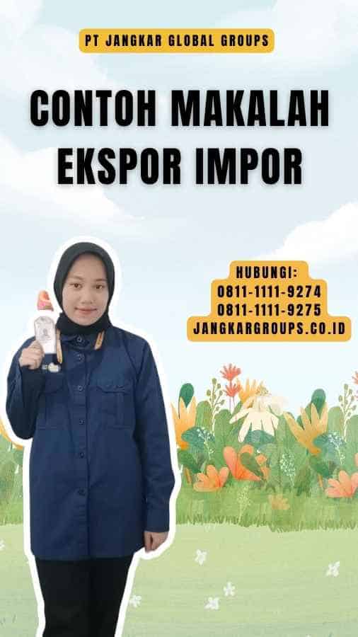 Contoh Makalah Ekspor Impor