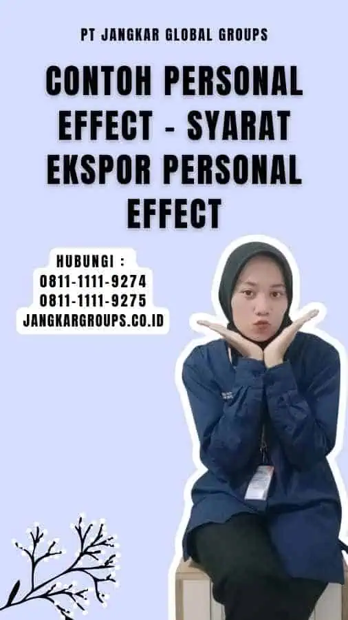 Contoh Personal Effect - Syarat Ekspor Personal Effect