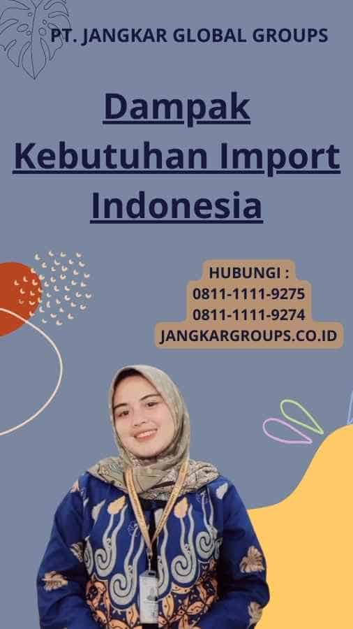 Dampak Kebutuhan Import Indonesia