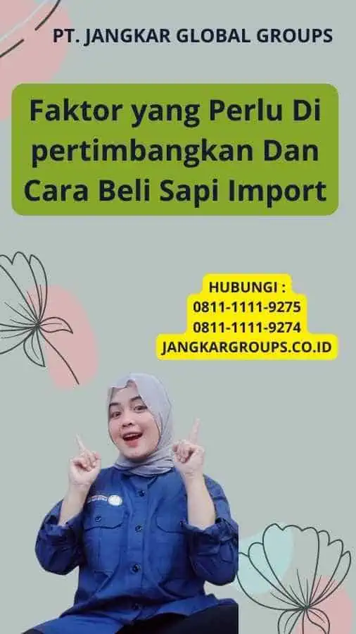 Faktor yang Perlu Di pertimbangkan Dan Cara Beli Sapi Import