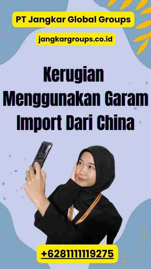 Kerugian Menggunakan Garam Import Dari China - Garam Impor Dari Cina