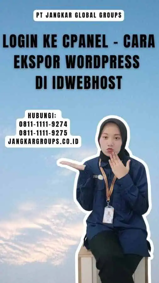 Login ke CPanel - Cara Ekspor WordPress di Idwebhost