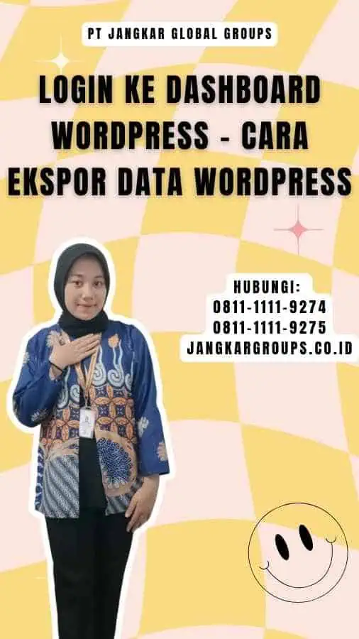 Login ke Dashboard WordPress - Cara Ekspor Data WordPress