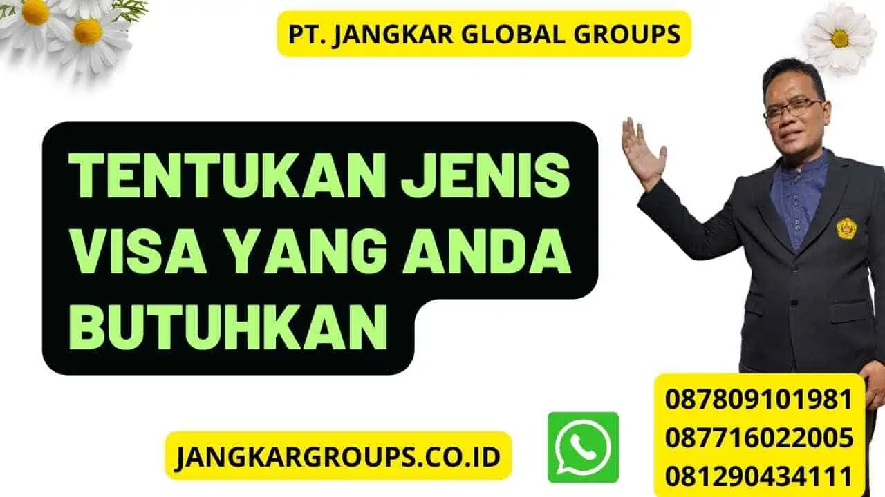 Tentukan jenis visa yang Anda butuhkan