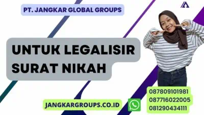 Untuk Legalisir Surat Nikah