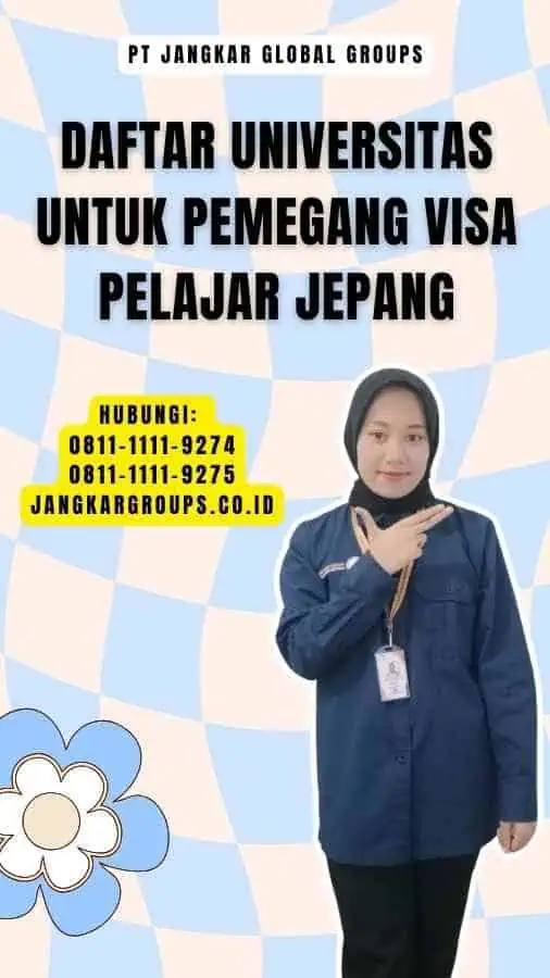 Daftar Universitas untuk Pemegang Visa Pelajar Jepang