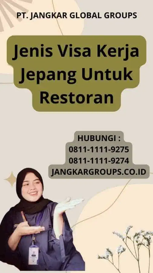 Jenis Visa Kerja Jepang Untuk Restoran