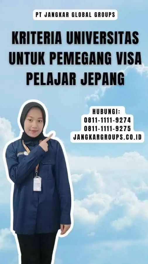 Kriteria Universitas untuk Pemegang Visa Pelajar Jepang