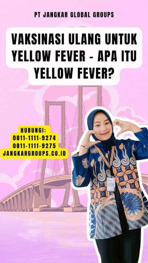 Vaksinasi Ulang Untuk Yellow Fever - Apa itu Yellow Fever