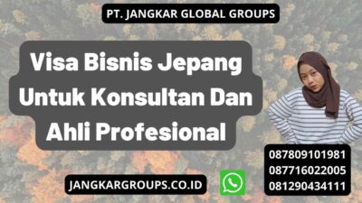 Visa Bisnis Jepang Untuk Konsultan Dan Ahli Profesional