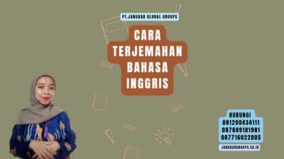 Cara Terjemahan Bahasa Inggris