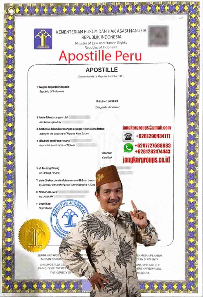 Contoh Apostille Peru