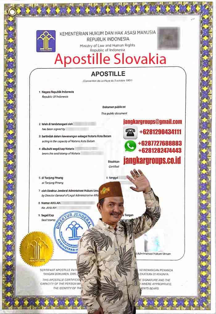 Contoh Apostille Slovakia