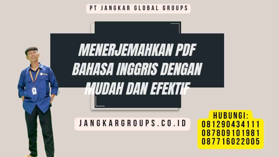 Menerjemahkan Pdf Bahasa Inggris Dengan Mudah Dan Efektif