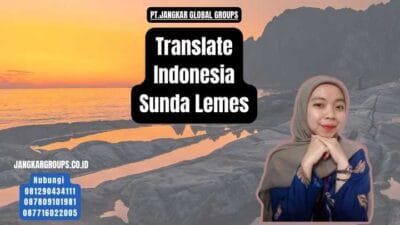 Translate Indonesia Sunda Lemes