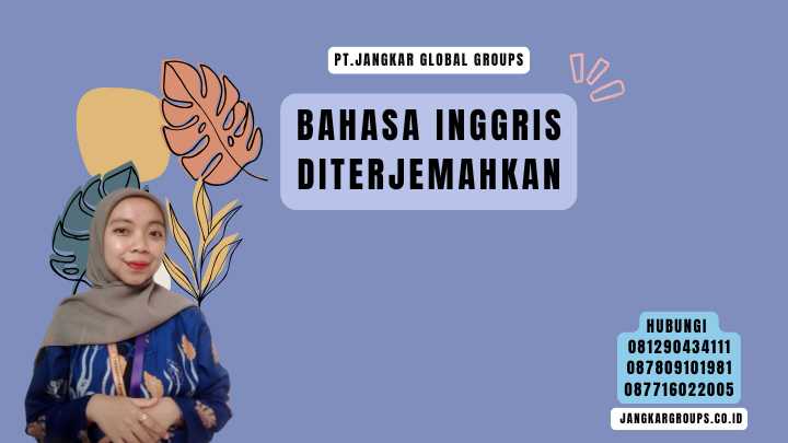 Bahasa Inggris Diterjemahkan