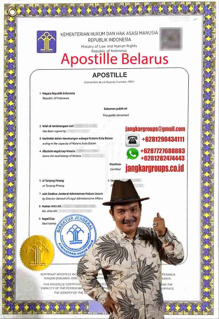 Contoh Apostille Belarus