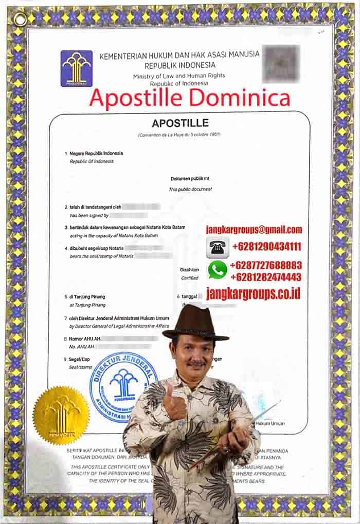 Contoh Apostille Dominica