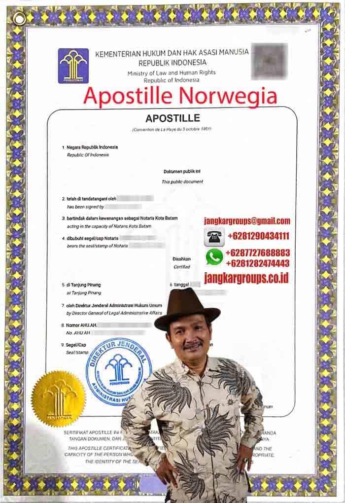 Contoh Apostille Norwegia