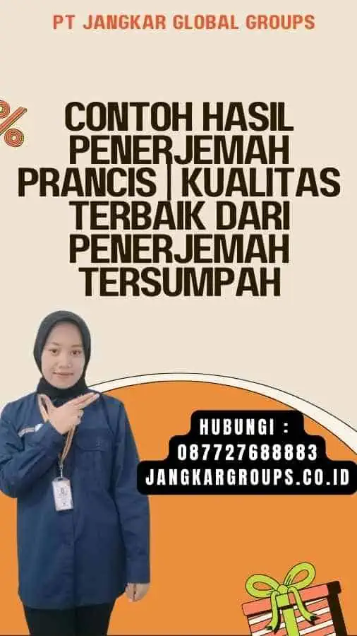 Contoh Hasil Penerjemah Prancis Kualitas Terbaik dari Penerjemah Tersumpah